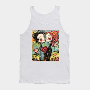 Pride Couple 2024 Valentines Day Drawing Tank Top